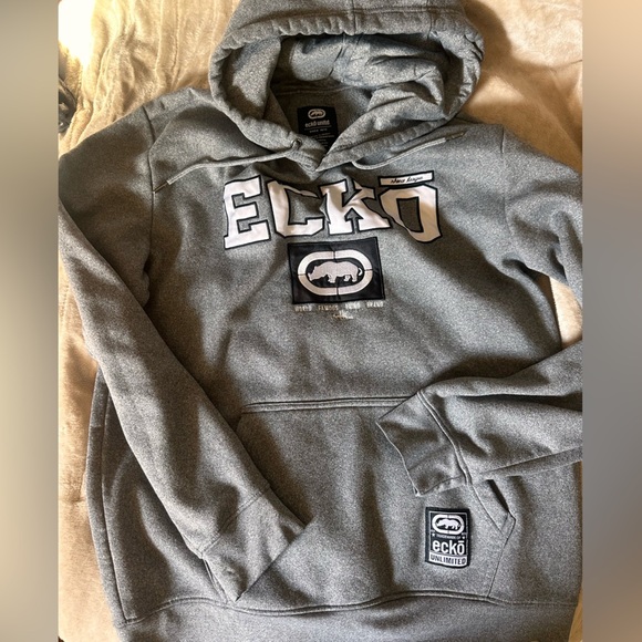 Ecko Unlimited Other - Ecko Unlimited Men’s Hoodie Gray Vintage Y2K street wear Charcoal Sweatshirt